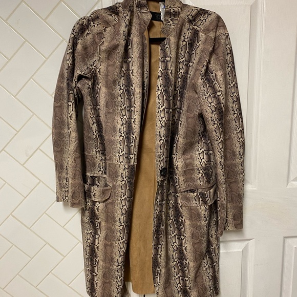 Jackets & Blazers - Suede long jacket